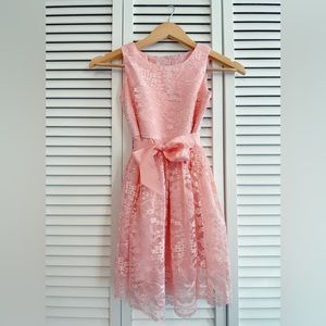Girl’s Pink Lace Dress